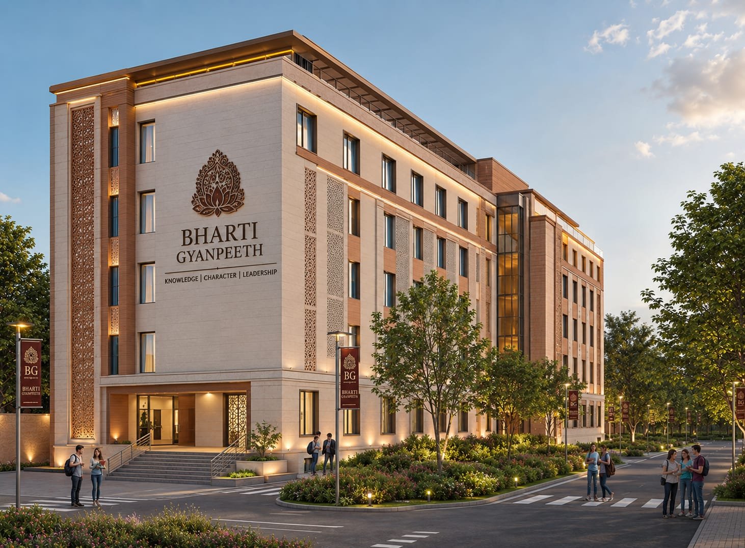 Bharti Gyanpeeth Gurukul Academic Building Framework Render